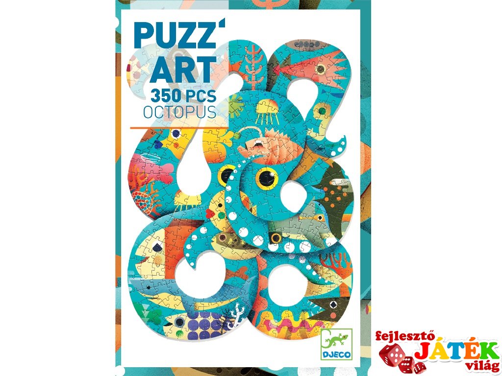 Művészi puzzle, Polip (Djeco, 7651, 350 db-os kirakó, 7-99 év)