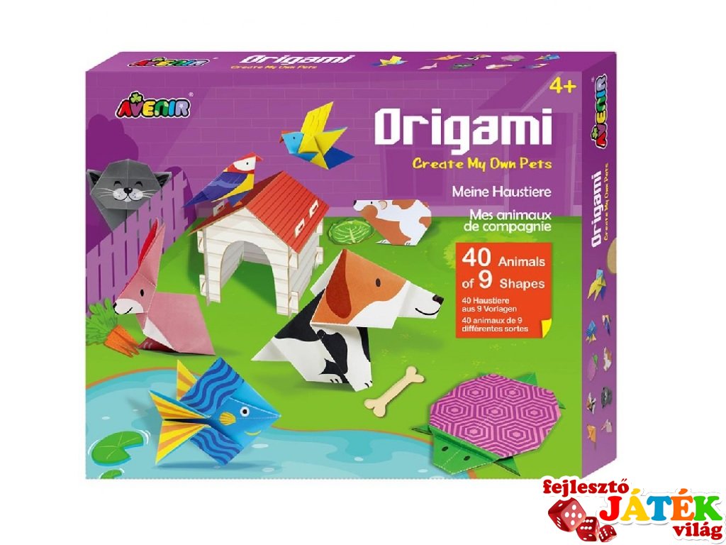 Origami állatok Kis kedvencek, kreatív szett (Avenir, 4-8 év)