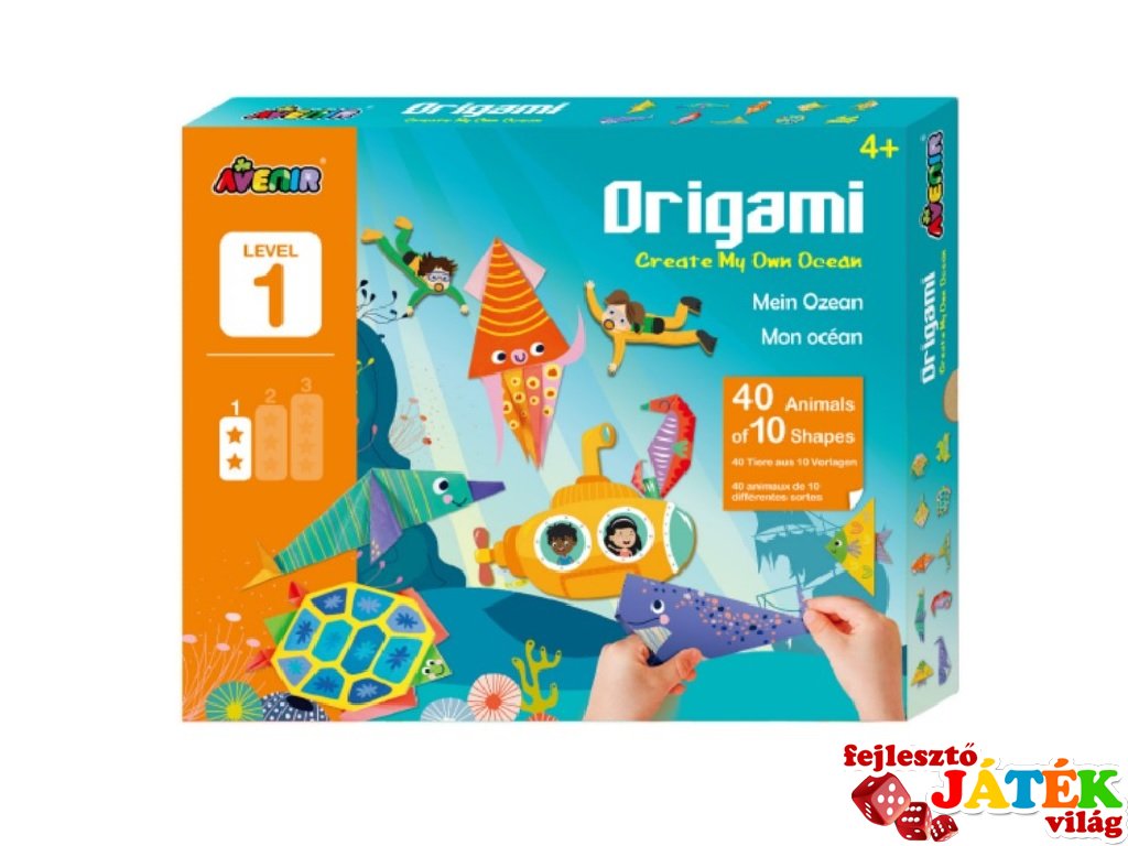 Origami készlet Óceán, kreatív szett (Avenir, 4-8 év)