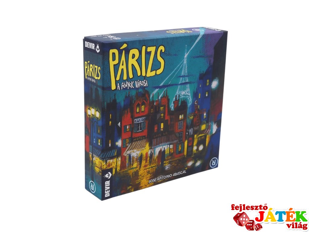 Párizs: a fények városa, kétszemélyes társasjáték tetrisz elemekkel (8-99 év)
