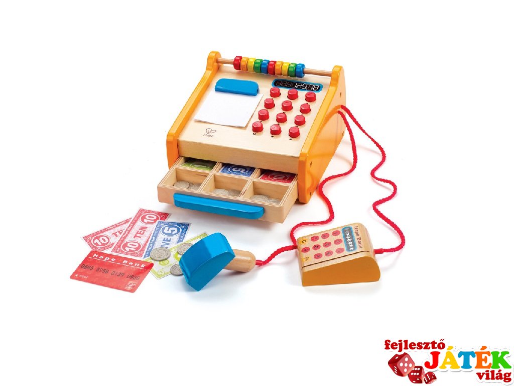 Pénztárgép (Hape, fajáték boltos szerepjátékhoz, 2-7 év)
