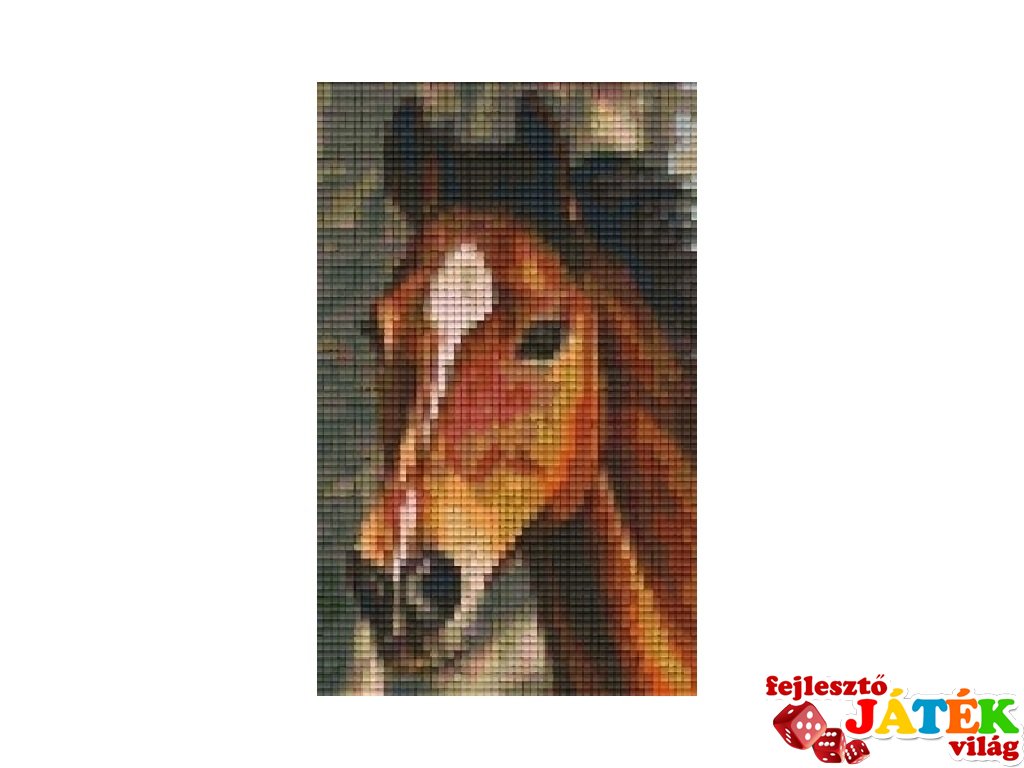 Pixelhobby képkészlet, barna ló (802103, 2db alaplap + színek, 7-99 év)