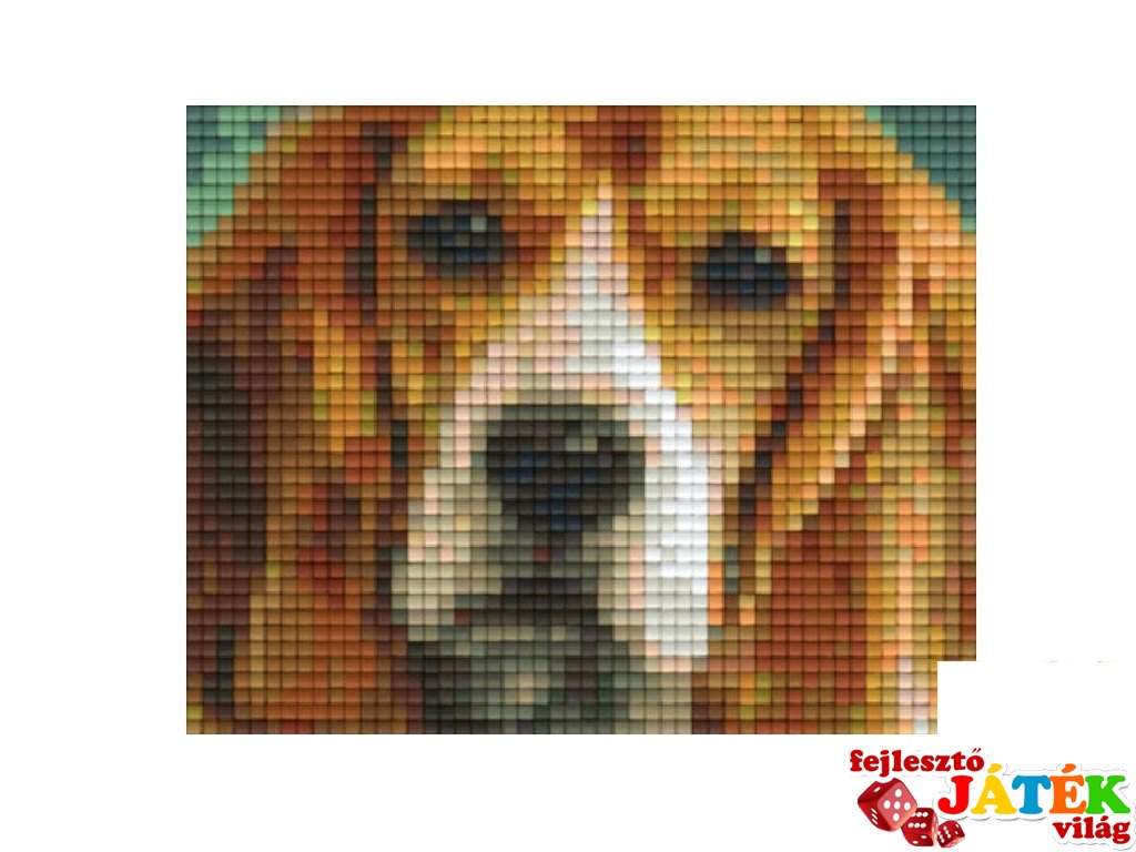 Pixelhobby képkészlet, beagle kutya (801301, 1db alaplap + színek, 7-99 év)