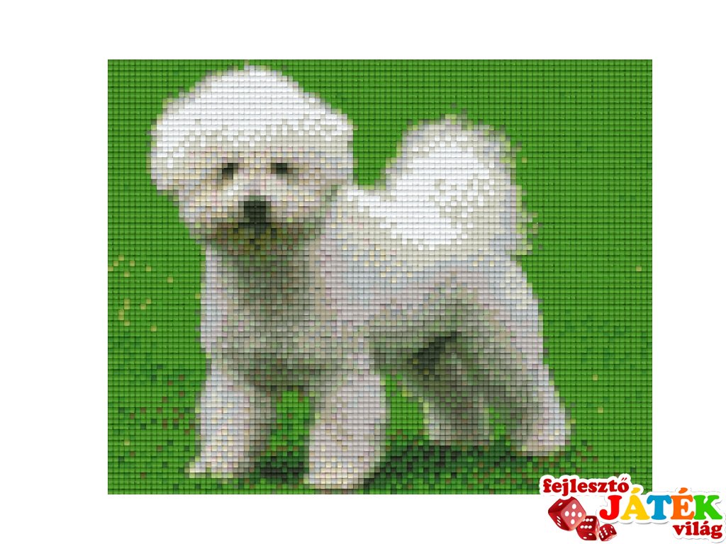 Pixelhobby képkészlet, bichon-frise (804203, 3db alaplap + színek, 7-99 év)