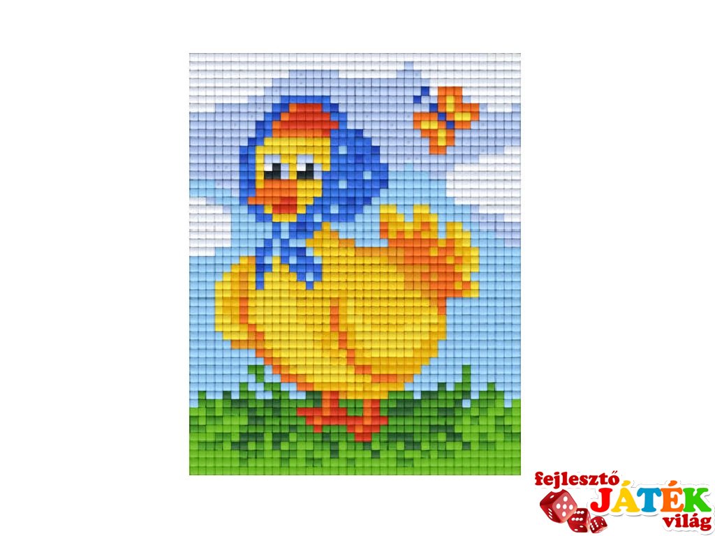 Pixelhobby képkészlet, húsvéti tyúk (801399, 1db alaplap + színek, 7-99 év)