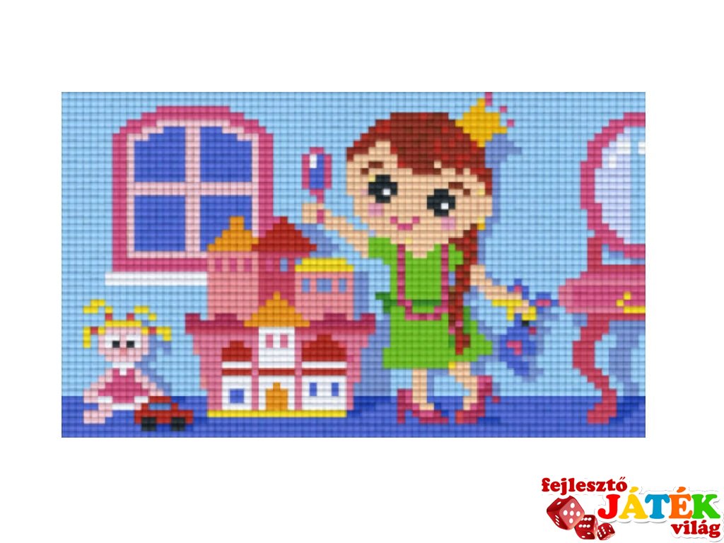 Pixelhobby képkészlet, játszószoba (802045, 2db alaplap + színek, 7-99 év)
