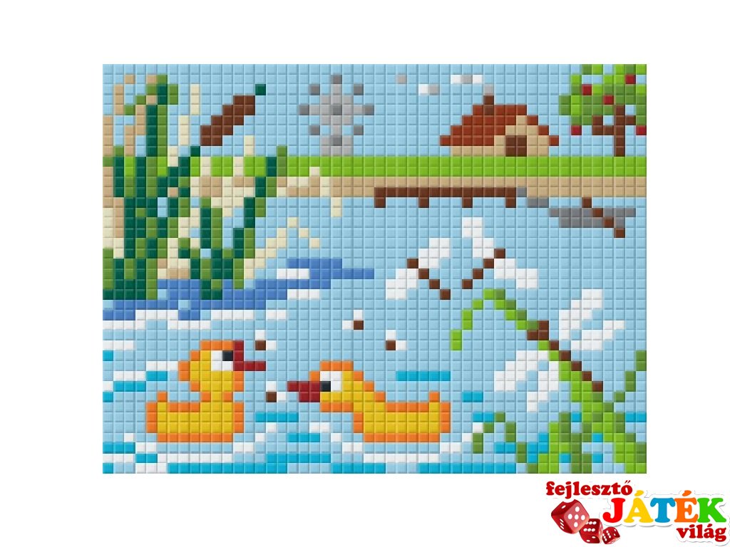 Pixelhobby képkészlet, kacsák (801266, 1db alaplap + színek, 7-99 év)