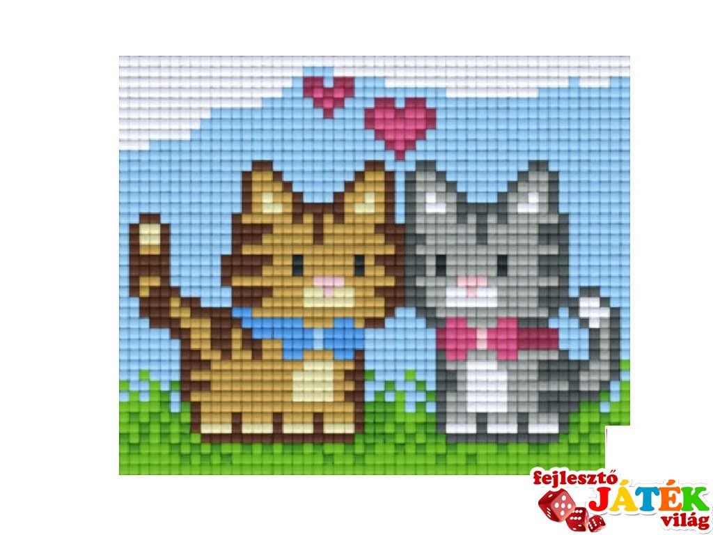 Pixelhobby képkészlet, kiscicák (801372, 1db alaplap + színek, 7-99 év)
