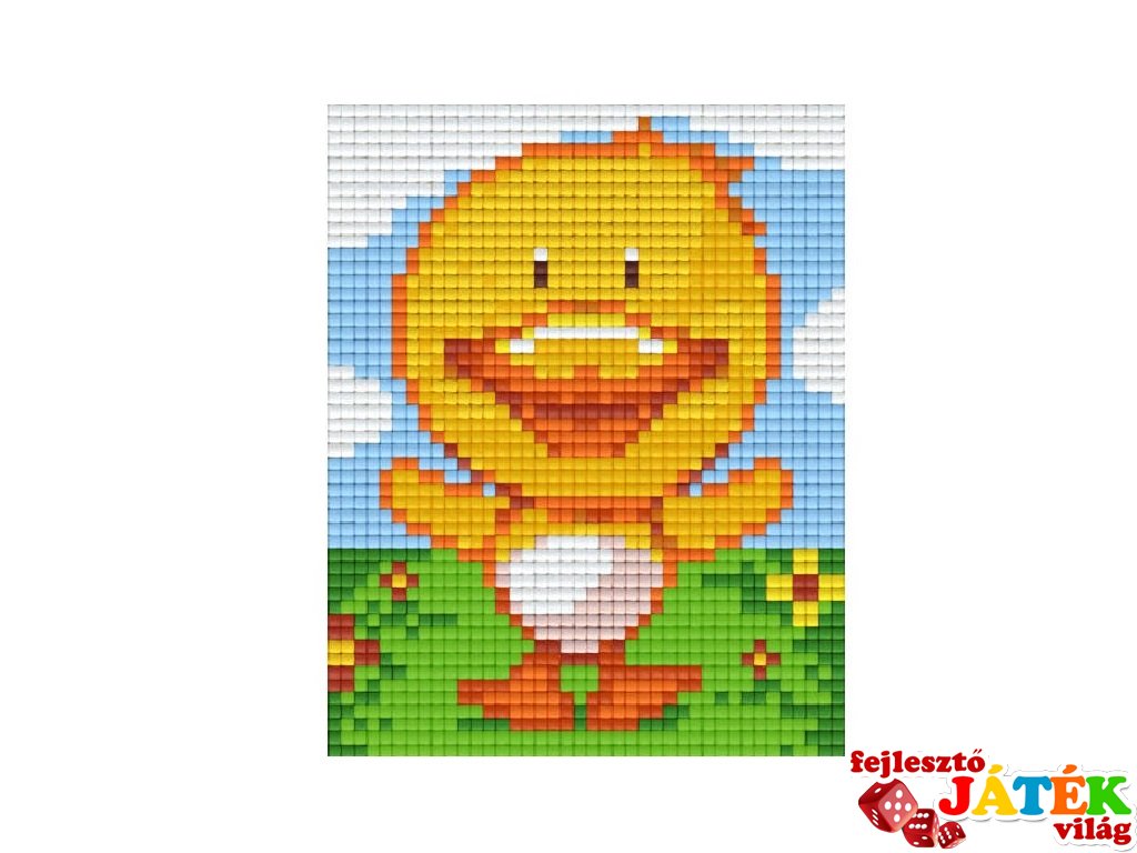 Pixelhobby képkészlet, kiskacsa (801345, 1db alaplap + színek, 7-99 év)