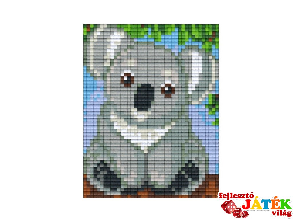 Pixelhobby képkészlet, koala 2 (801354, 1db alaplap + színek, 7-99 év)