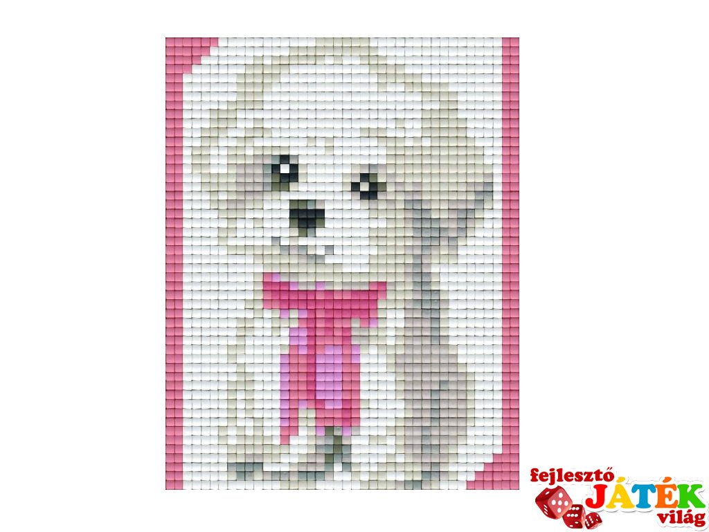 Pixelhobby képkészlet, kutyus (801178, 1db alaplap + színek, 7-99 év)