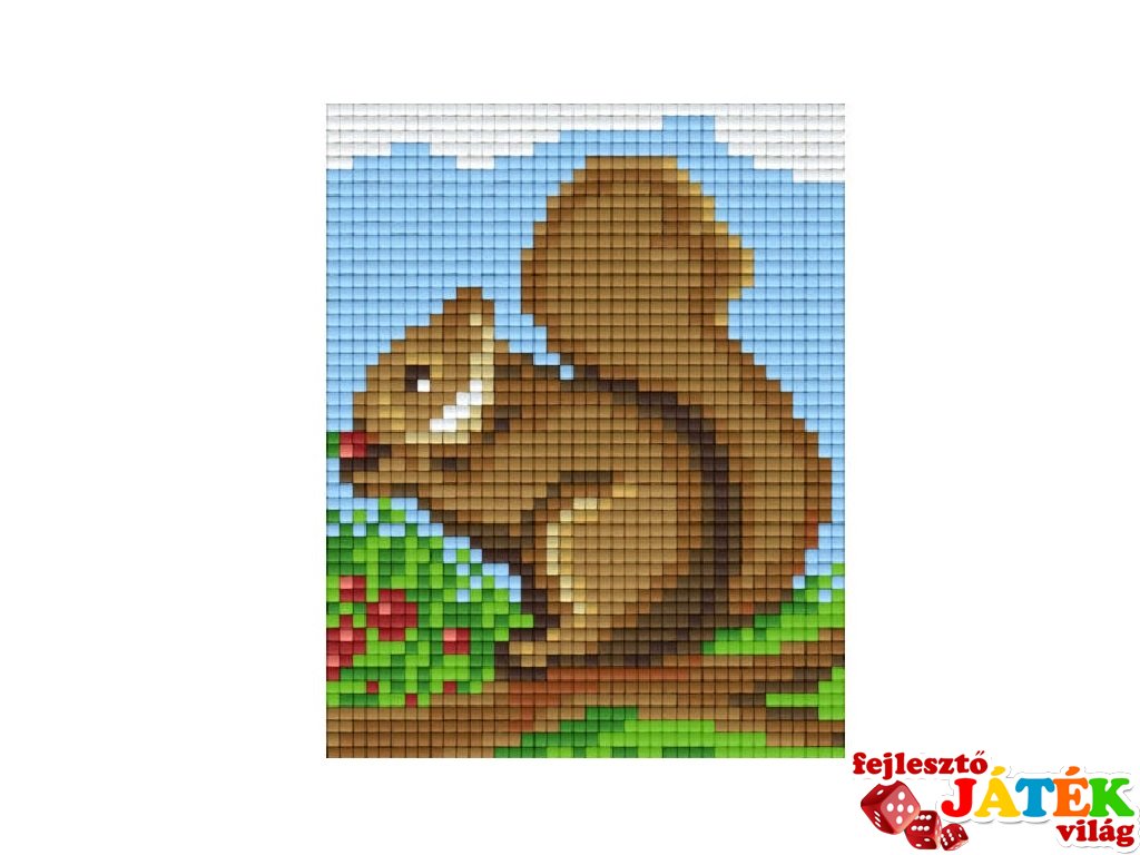 Pixelhobby képkészlet, mókus (801350, 1db alaplap + színek, 7-99 év)
