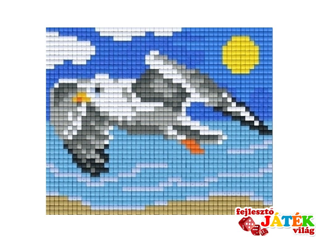 Pixelhobby képkészlet, sirály (801370, 1db alaplap + színek, 7-99 év)