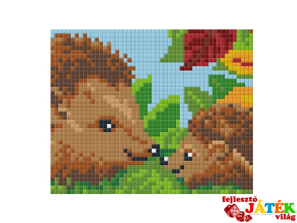 Pixelhobby képkészlet, sünik (801357, 1db alaplap + színek, 7-99 év)