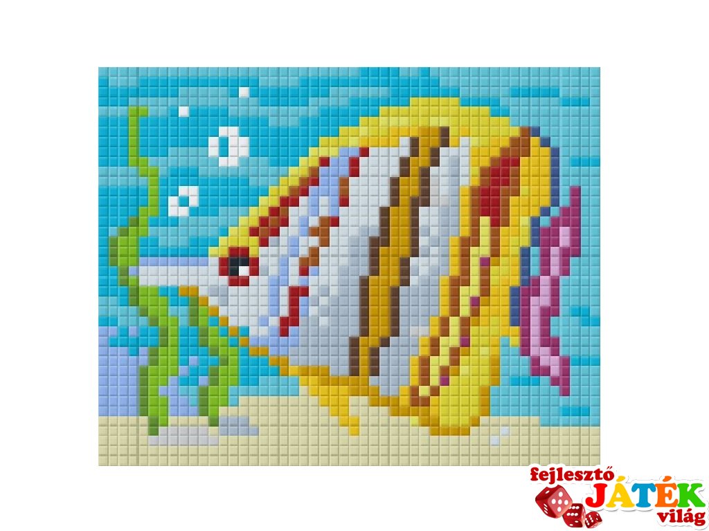 Pixelhobby képkészlet, tengeri hal (801369, 1db alaplap + színek, 7-99 év)