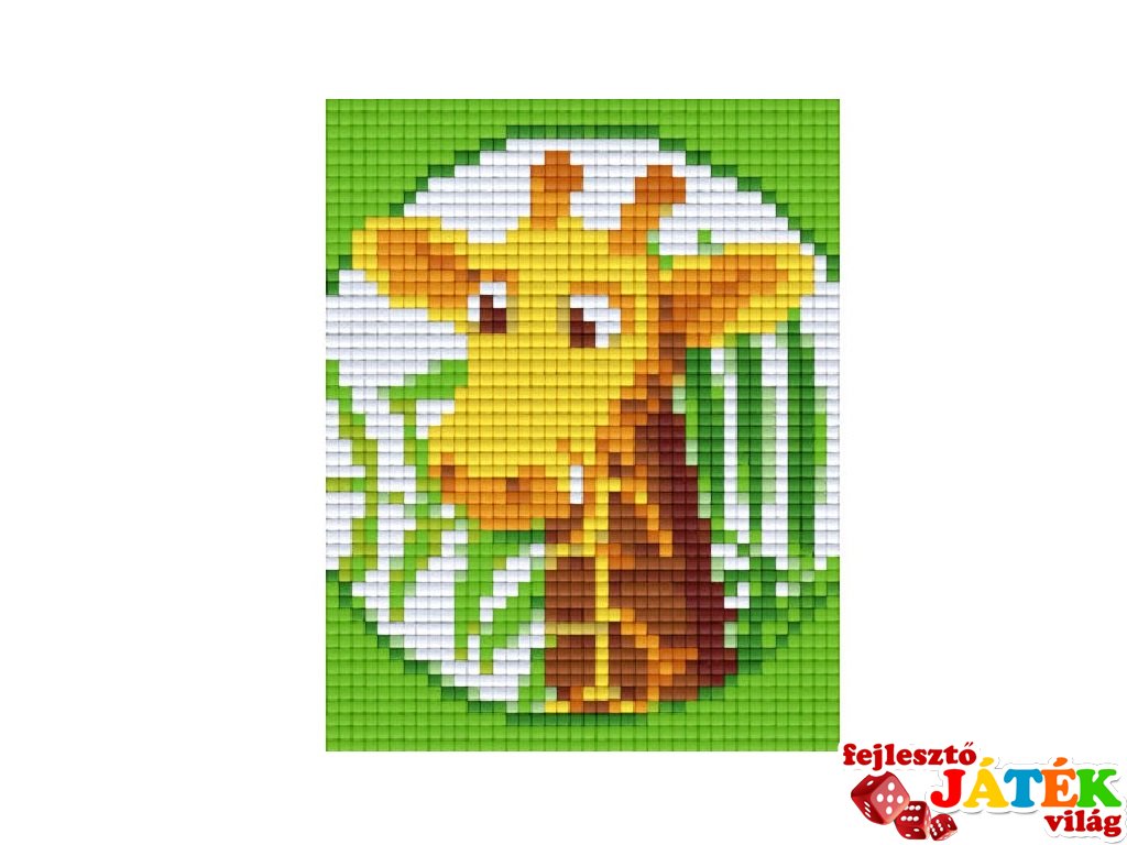 Pixelhobby képkészlet, zsiráf (801342, 1db alaplap + színek, 7-99 év)