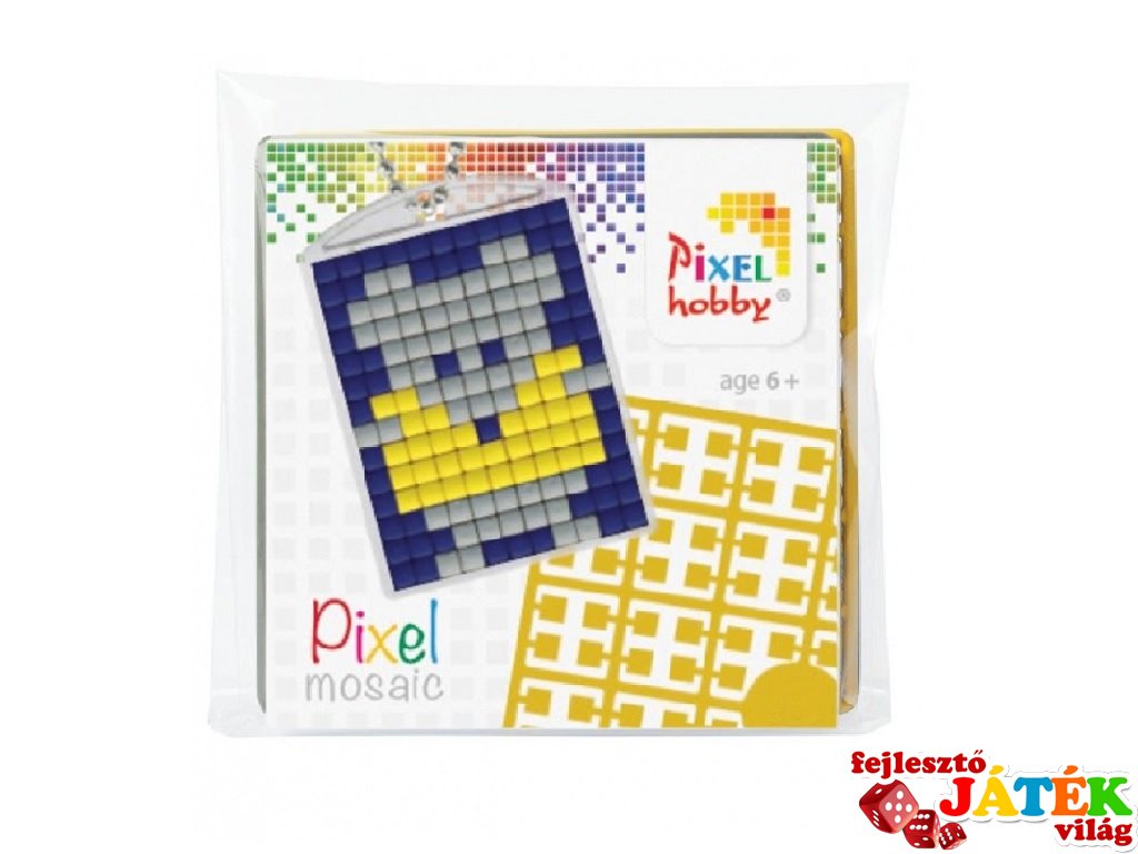 Pixelhobby Kulcstartó készlet, egér (23008, 1db kulcstartó alaplap + 3 szín, 7-99 év)