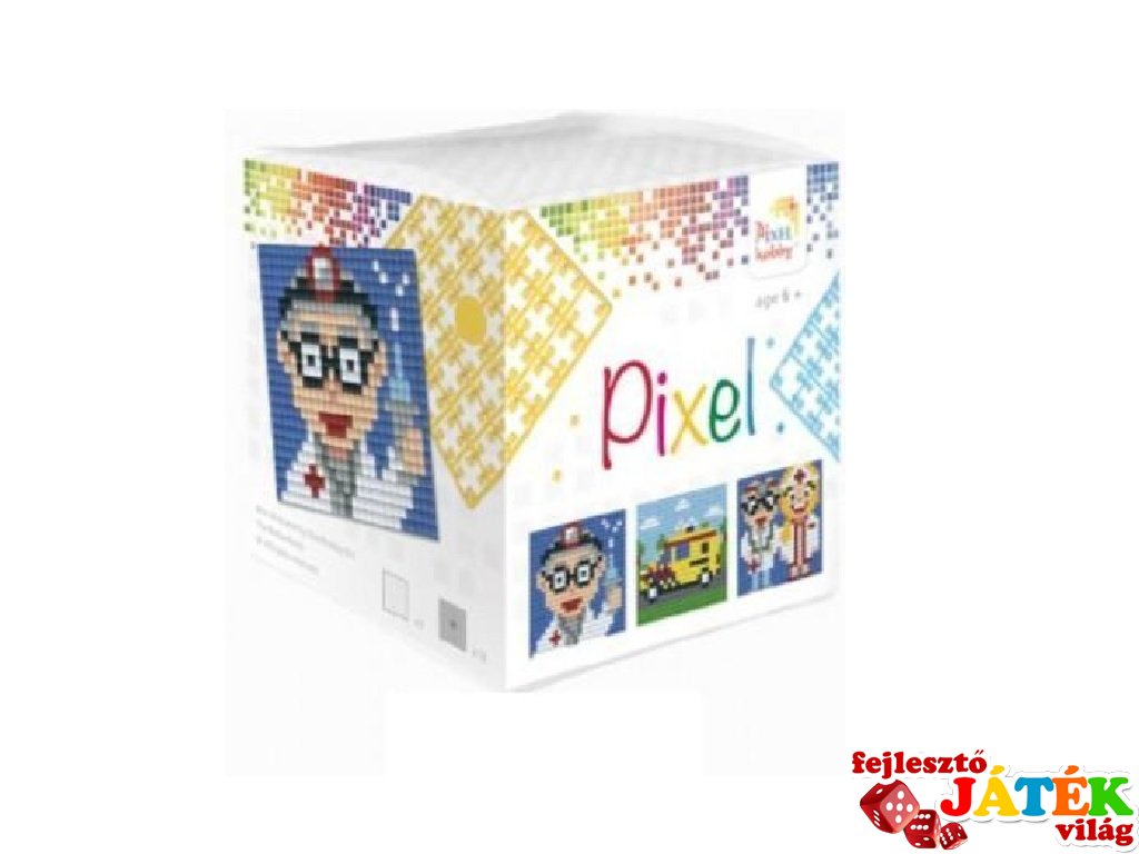 Pixelhobby, Pixel kocka, mentő (29010, 3db 6x6 cm-es képhez, 7-99 év)