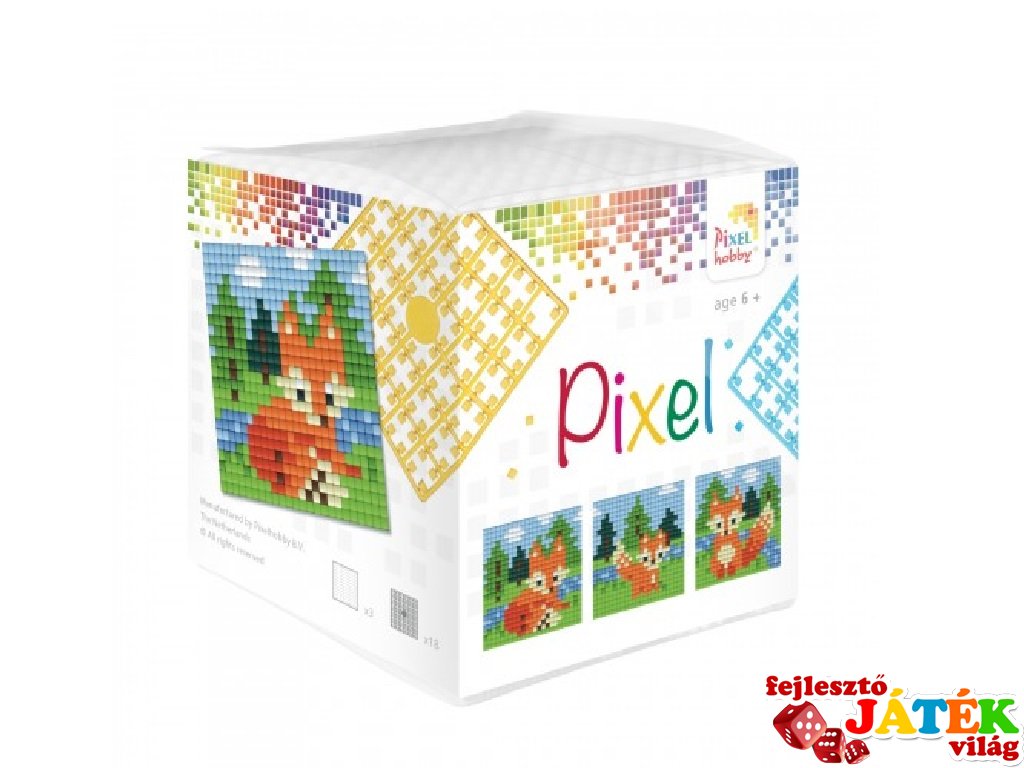Pixelhobby, Pixel kocka, róka (29015, 3db 6x6 cm-es képhez, 7-99 év)