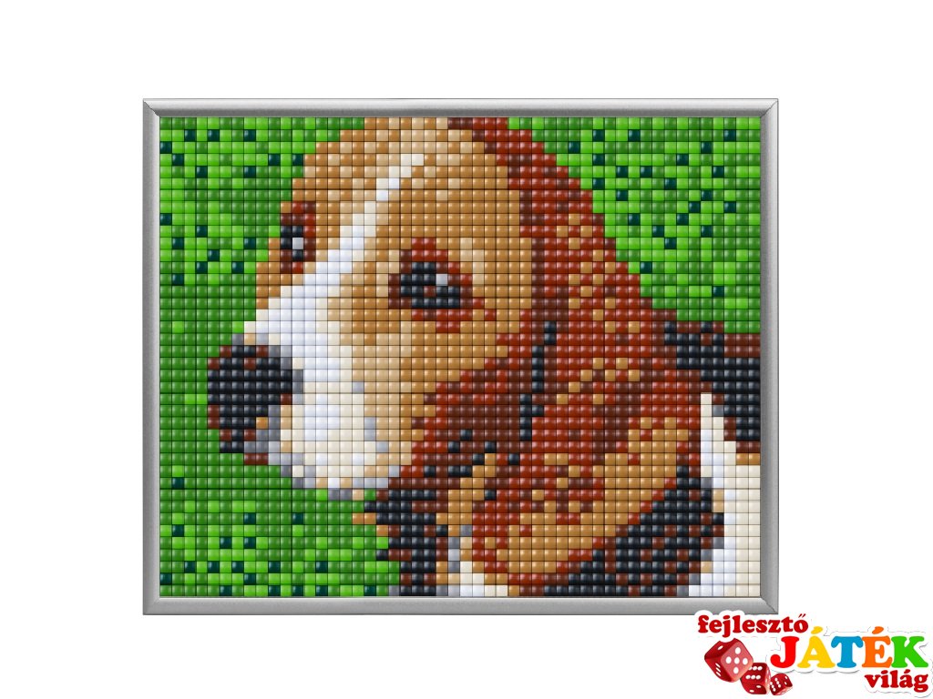Pixelhobby, Pixel XL 4 alaplapos készlet, Beagle (28019, 4 db 10x12 cm-es alaplap, XL színek, 4-10 év)