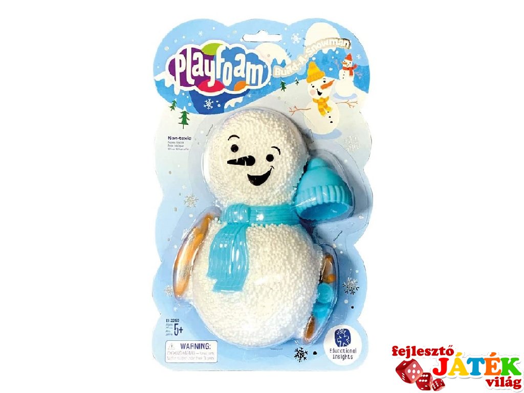 Playfoam® habgyurma, Hóember készítő kreatív játék (2251, 5-10 év)