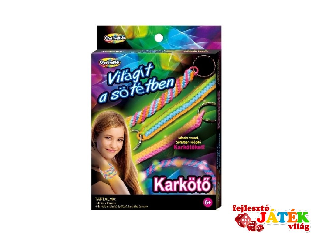 Sötétben világító karkötők (Creative Kids, ékszerkészítő kreatív játék, 6-12 év)