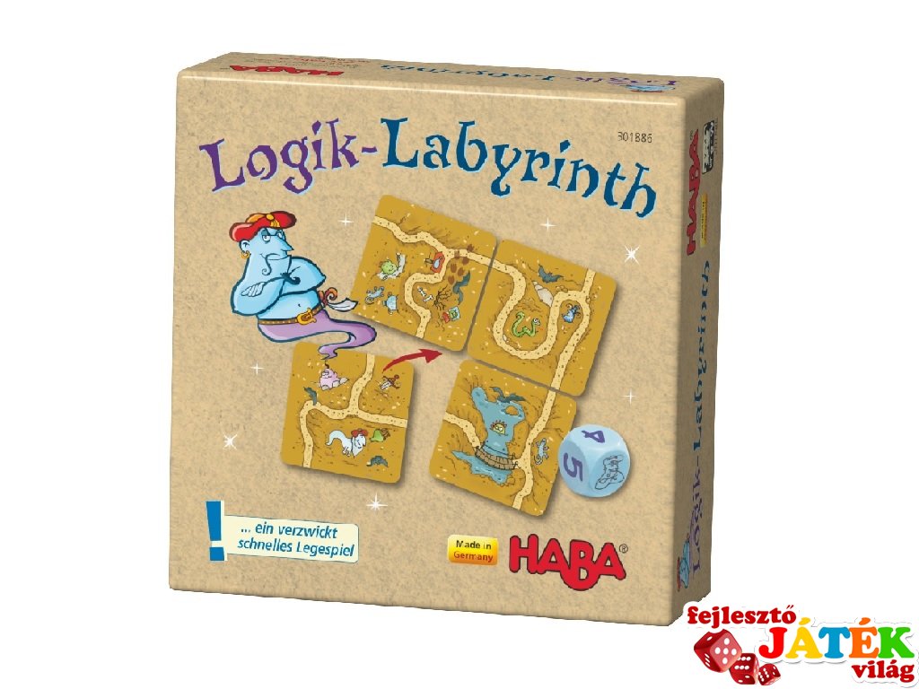 Supermini, Logika labirintus (Haba, útelágazás-elhelyező társasjáték, 6-10 év)