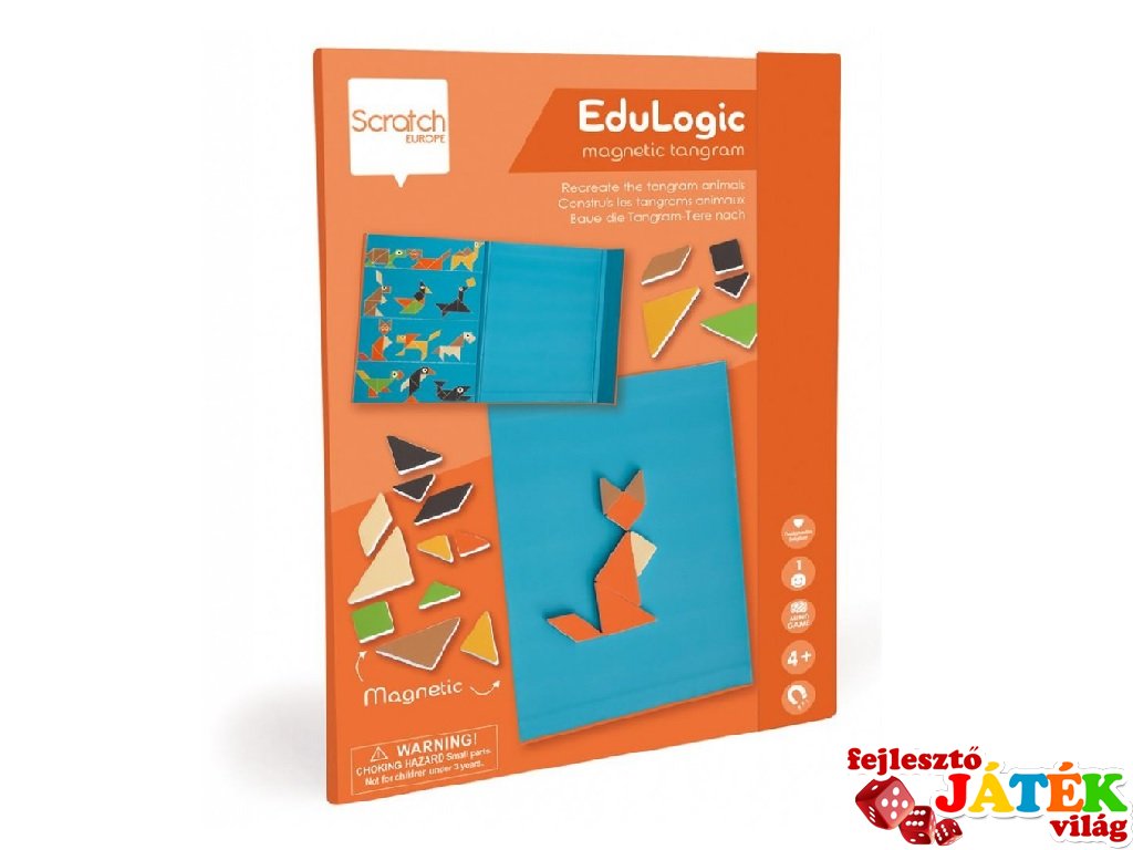 Tangram állatok, mágneses logikai játék (SC6182295, Scratch, 4-8 év)