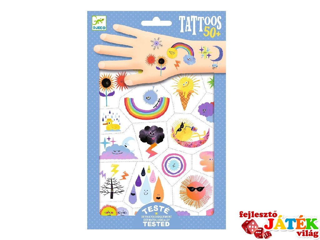 Tetoválás Időjárás hangulatjelek, Djeco bőrbarát tetkó - 9613