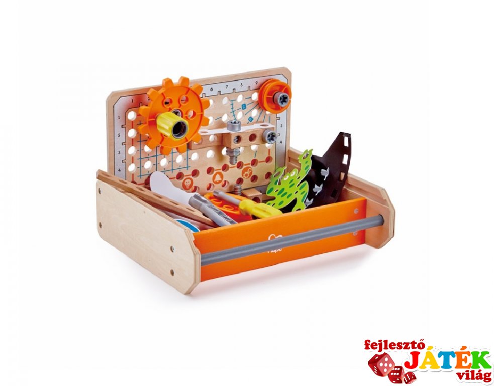 Tudományos barkácskészlet 6 kísérlettel, Hape szerepjáték fából (3029, 4-8 év)