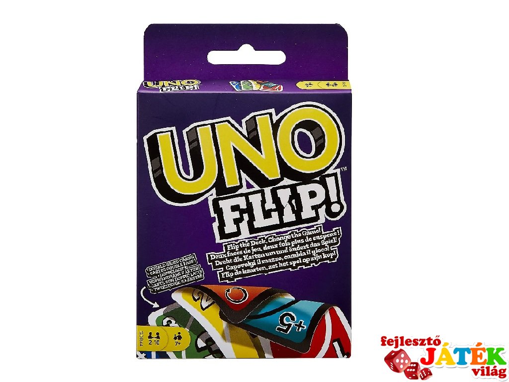 UNO Flip kártyajáték, parti társasjáték (7-99 év)